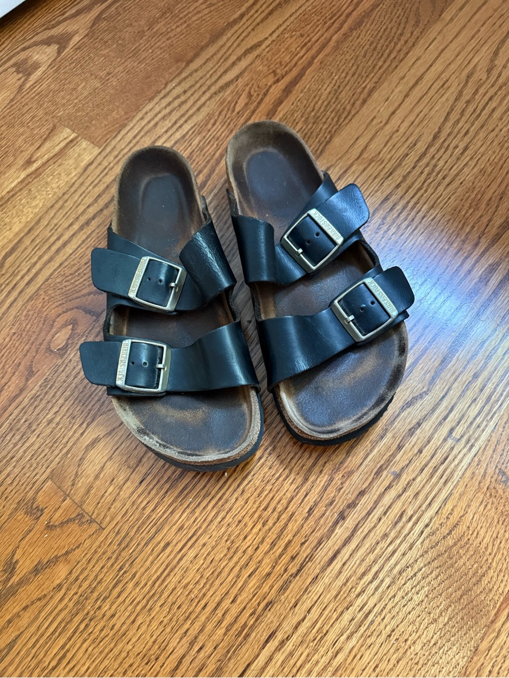 Birkenstock Black Double-Buckle Slide Sandals